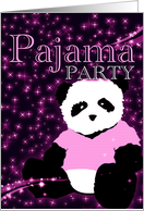 pajama party invitations : slumber panda card