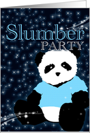 slumber party invitations : pajama panda card