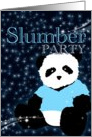 slumber party invitations : pajama panda card