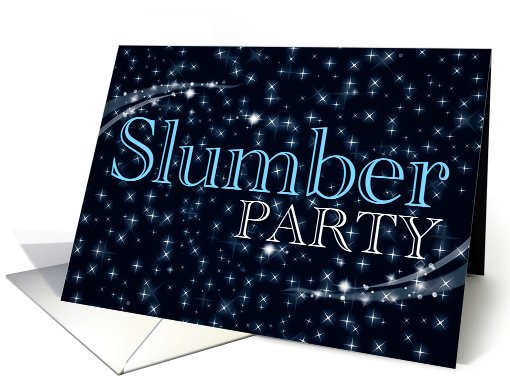 slumber party invitations : starshine card (757703)
