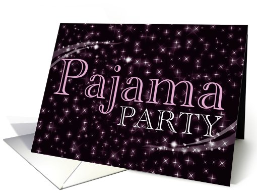 pajama party invitations : nightshine card (757705)