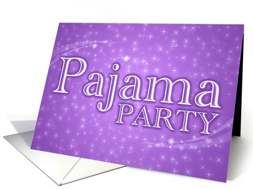 pajama party invitations : nightshine card (757706)