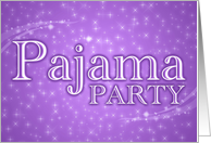 pajama party invitations : nightshine card