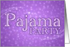 pajama party invitations : nightshine card