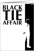black tie affair : serious silhouette card