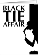 black tie affair : serious silhouette card