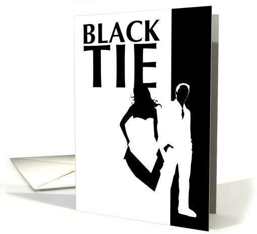 black tie affair : elegant silhouettes card (758134)
