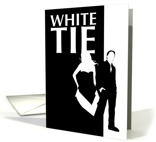 white tie affair : elegant silhouettes card (758136)