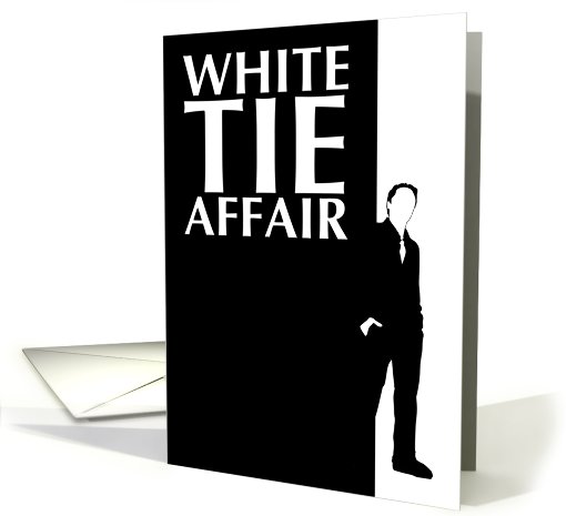 white tie affair : elegant silhouettes card (758139)