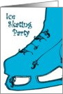 ice skating party paisley invitations card