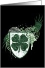 happy st. patrick’s day : shamrock crest card