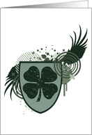 shamrock crest card