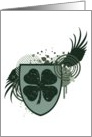 shamrock crest card