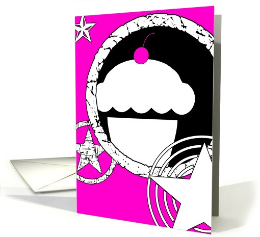 sweet sixteen invitations : punk/emo cupcake card (761492)