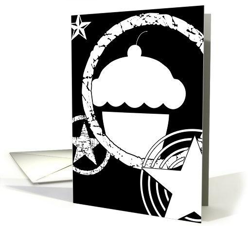 sweet sixteen invitations : punk/emo cupcake card (761494)