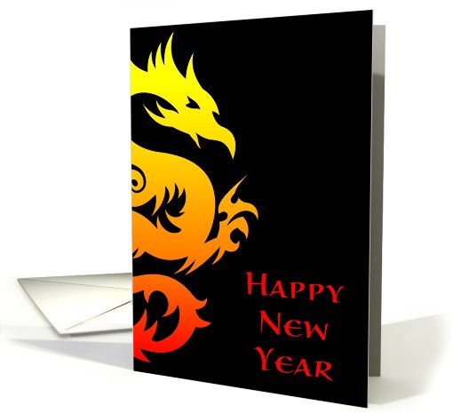 chinese new year invitation dragon card (762477)