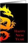 chinese new year invitation dragon card