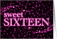 sweet sixteen birthday party invitations : starshine card