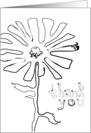 thank you : indie squiggles flower card