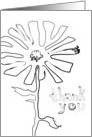 thank you : indie squiggles flower card