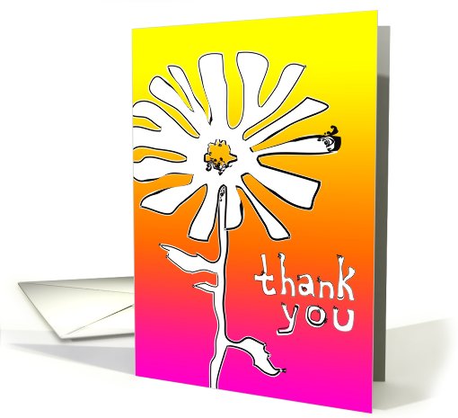 thank you for being my flower girl : indie squiggles flower card