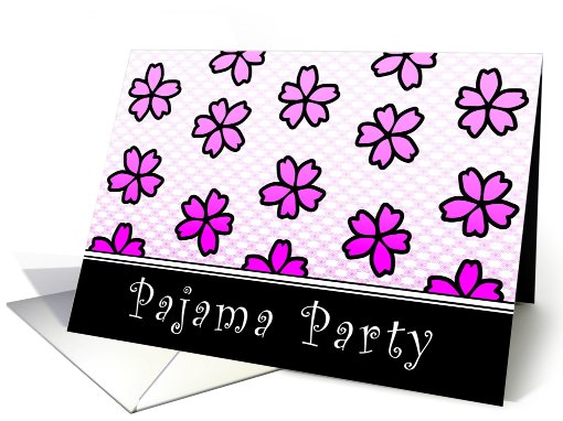 pajama party floral invitations card (765671)