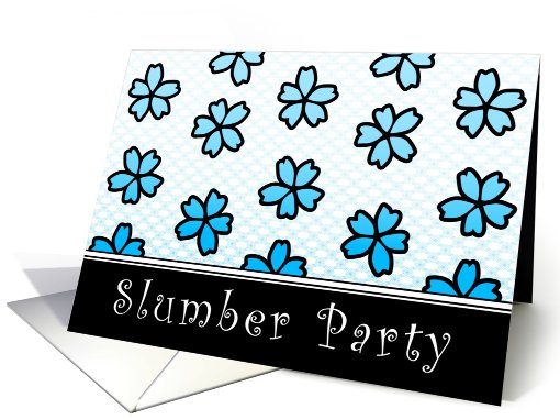 slumber party floral invitations card (765673)