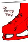 ice skating party paisley invitations card