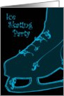 ice skating party paisley invitations card