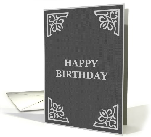 happy birthday : business greys card (766501)