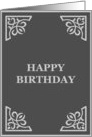 happy birthday : business greys card