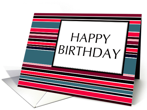 happy birthday : professional stripes card (766503)