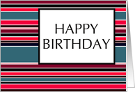 happy birthday : professional stripes card