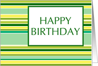 happy birthday : professional stripes card