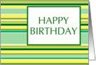 happy birthday : professional stripes card
