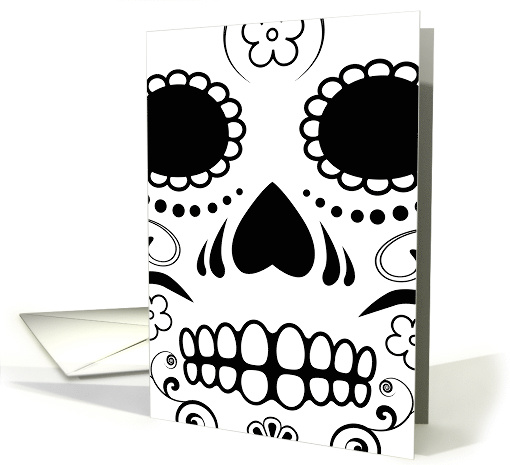 sugar skull dia de los muertos spanish saying card (779447)