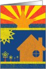 arizona flag summer scene card
