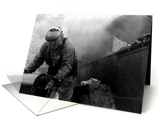 hot tar black and white photograph card (780634)