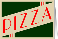vintage pizza card