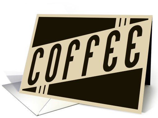vintage coffee card (786093)