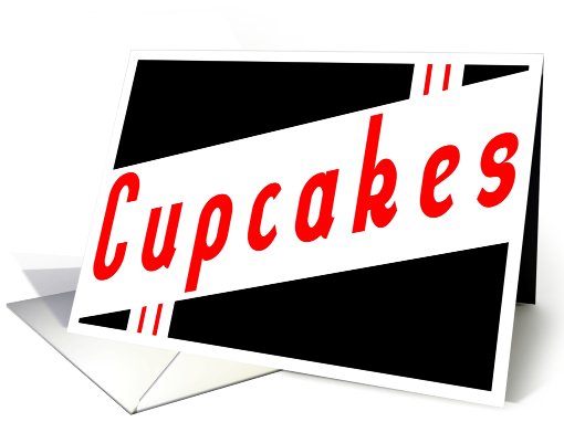 retro cupcakes card (786377)