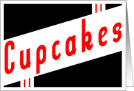 retro cupcakes card