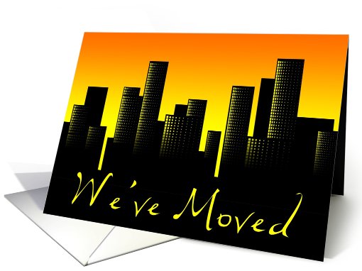 we've moved cityscape sunrise card (790008)