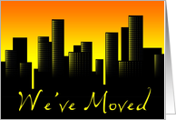 we’ve moved cityscape sunrise card