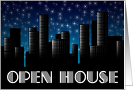 open house cityscape sunset card