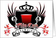 flip cup champion invitation card