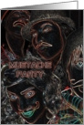 mustache theme party card
