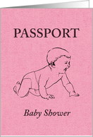 Baby Shower Passport Invitation card