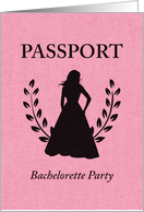Bachelorette Party Passport Invitations card