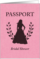 Bridal Shower Passport Invitation card